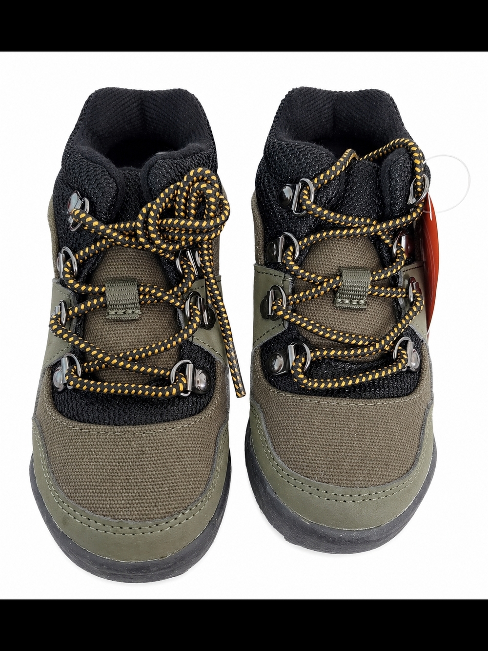 Wonder Nation Olive Green and Black Kids Hiking Boots  Size 10 & 11
